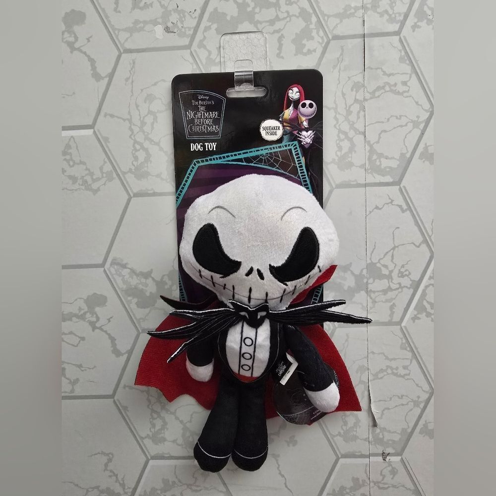 New Disney Nightmare Before Christmas Jack Dog Plush Squeaker Toy